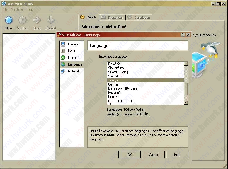 sun virtualbox dil değişimi sun virtualbox dil değişimi